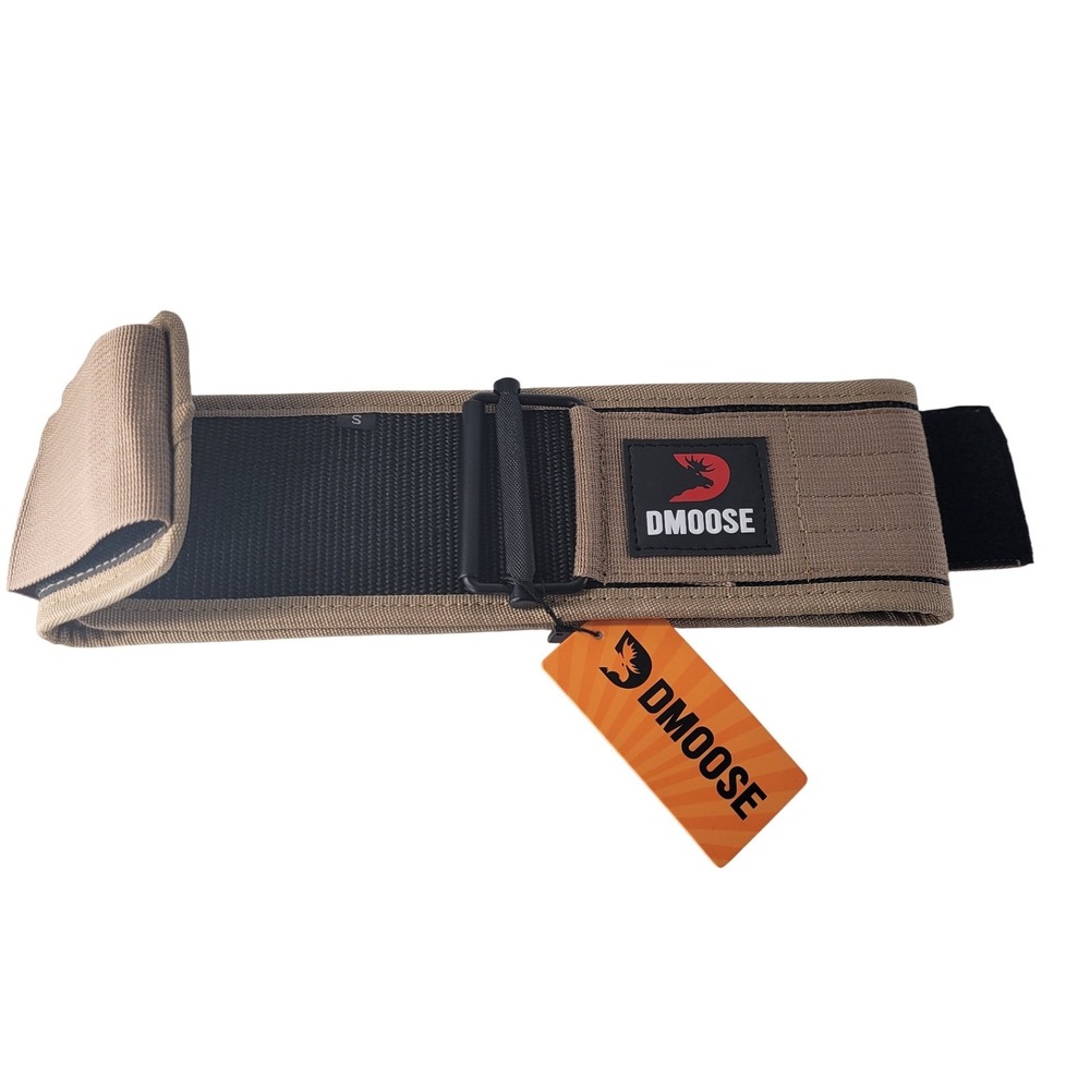 DMOOSE Weightlifting Belt Tan Size S‎ Adjustable Buckle Gym Fitness Support